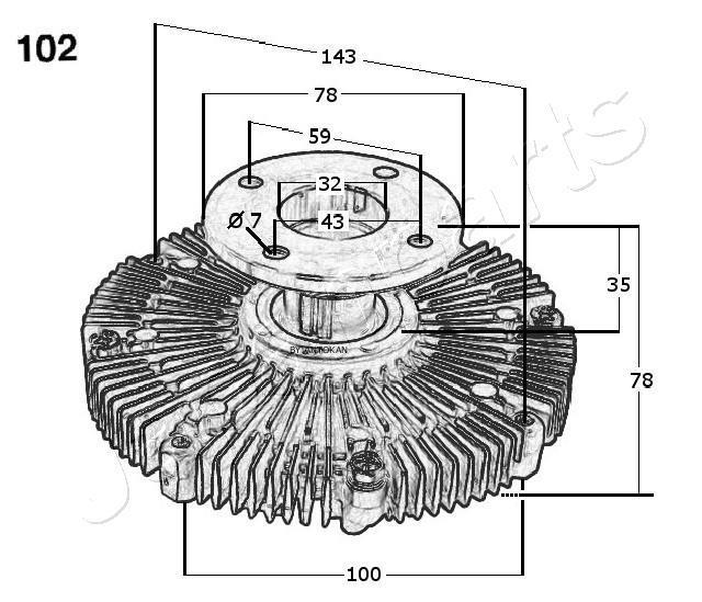 Acoplamento viscoso JAPANPARTS ref. VC-102