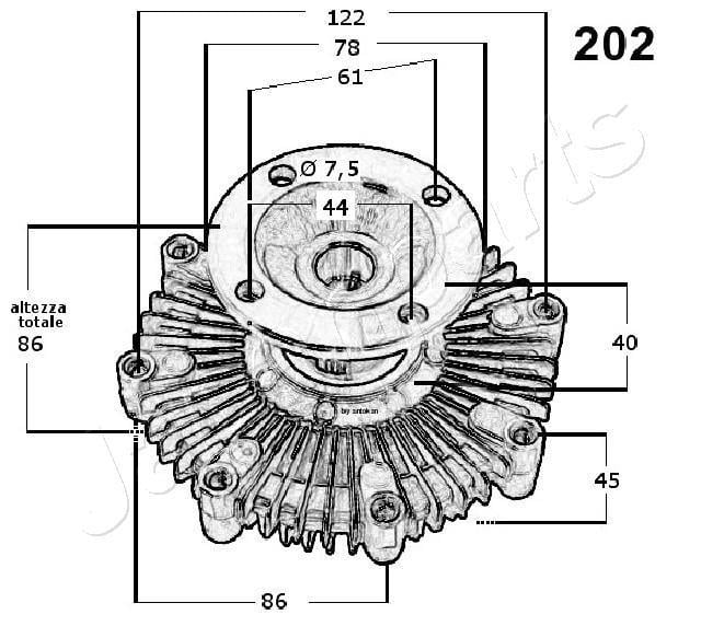 Acoplamento viscoso JAPANPARTS ref. VC-202