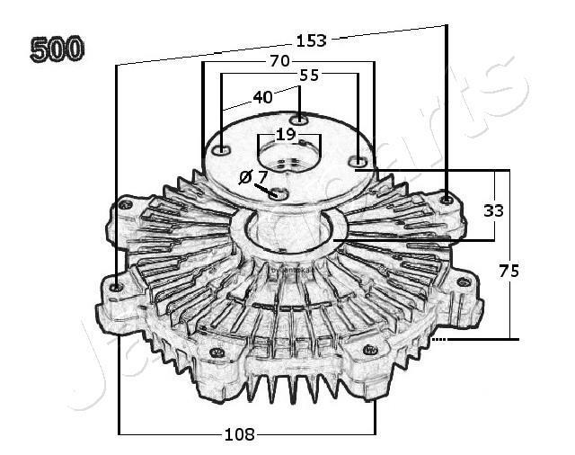 Acoplamento viscoso JAPANPARTS ref. VC-500