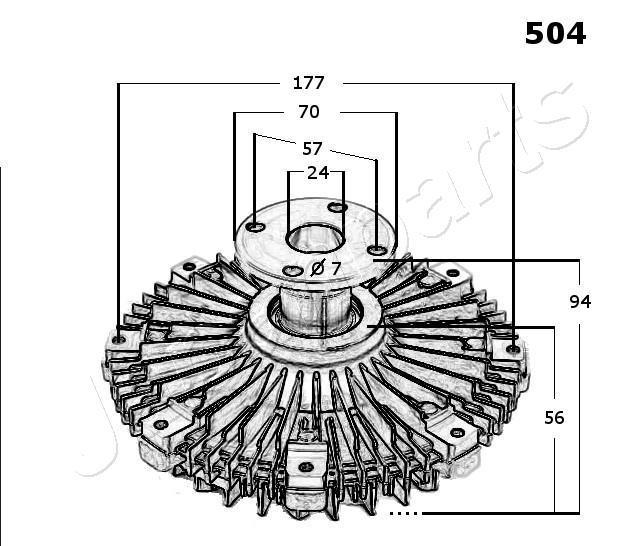 Acoplamento viscoso JAPANPARTS ref. VC-504