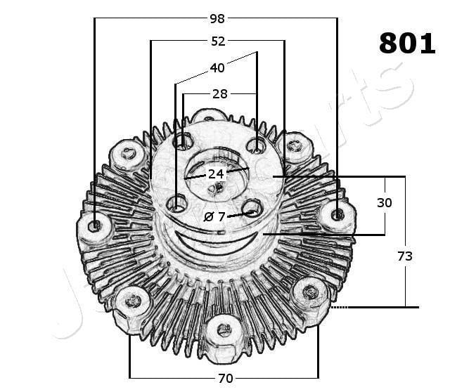 Acoplamento viscoso JAPANPARTS ref. VC-801