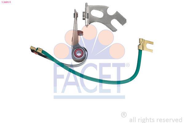 Jeu de contacts, distributeur d'allumage (Rupteurs) FACET ref. 1.3691/1