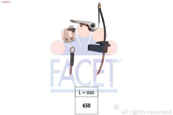 Jeu de contacts, distributeur d'allumage (Rupteurs) FACET ref. 1.3691/5