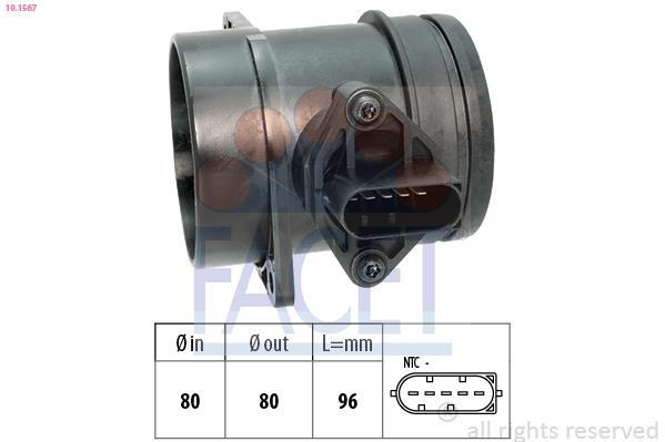 Sensor, temperatura del aire de admisión FACET ref. 10.1567