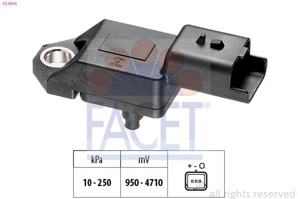 Sensor, presión colector de admisión FACET ref. 10.3034