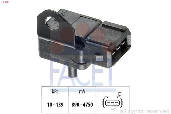 Sensor de pressão de admissão FACET 10.3111