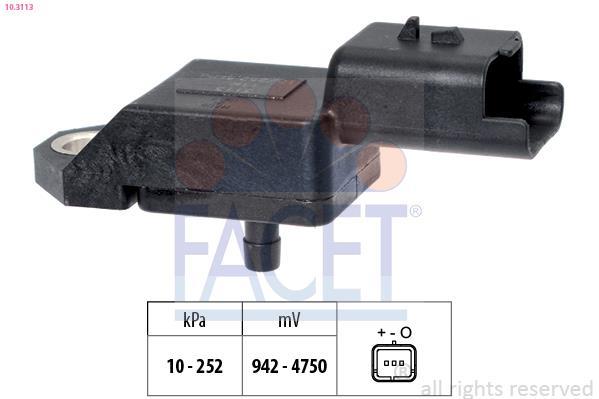 Sensor, presión colector de admisión FACET ref. 10.3113