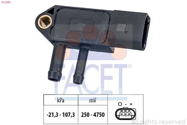 Sensor, presión gas de escape FACET ref. 10.3266