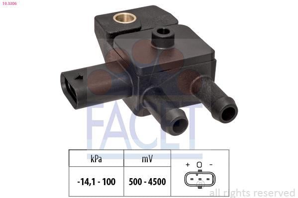 Sensor de pressão de gas de escape FACET ref. 10.3306