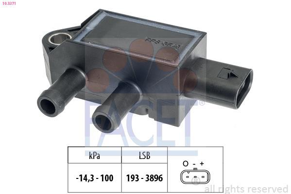 Sensor de pressão de gas de escape FACET ref. 10.3371