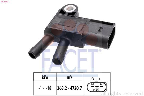 Sensor de pressão de gas de escape FACET ref. 10.3380