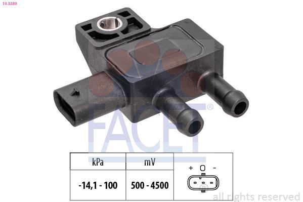Sensor, presión gas de escape FACET ref. 10.3389