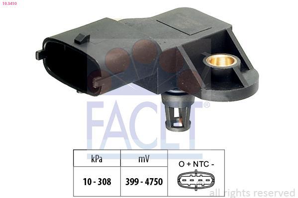 Capteur, pression de suralimentation FACET ref. 10.3410