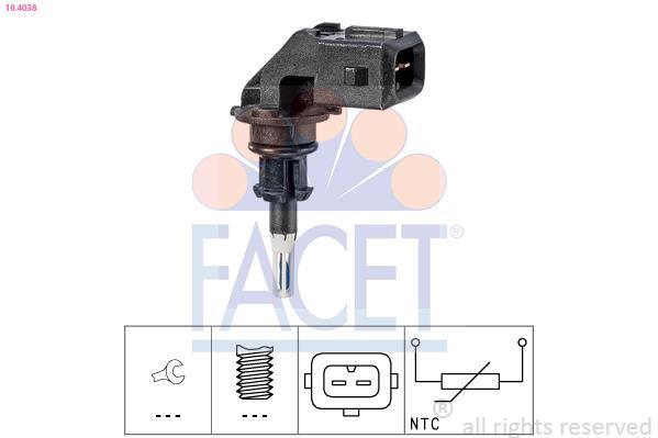 Sensor, temperatura del aire de admisión FACET ref. 10.4038