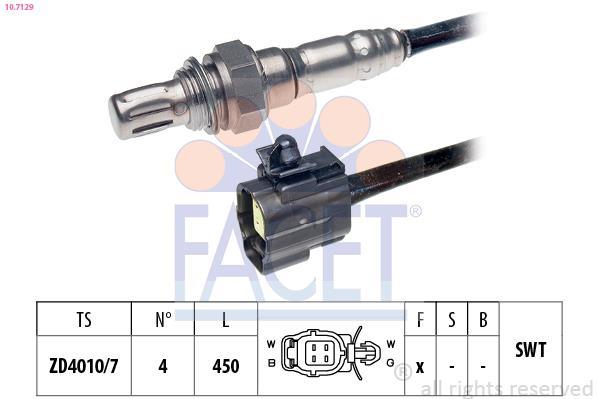 Sonde lambda (Sonde à oxygène) FACET ref. 10.7129