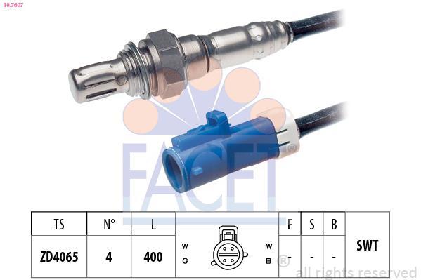 Sonde lambda (Sonde à oxygène) FACET 10.7607