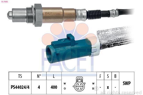 Sonde lambda (Sonde à oxygène) FACET ref. 10.7685
