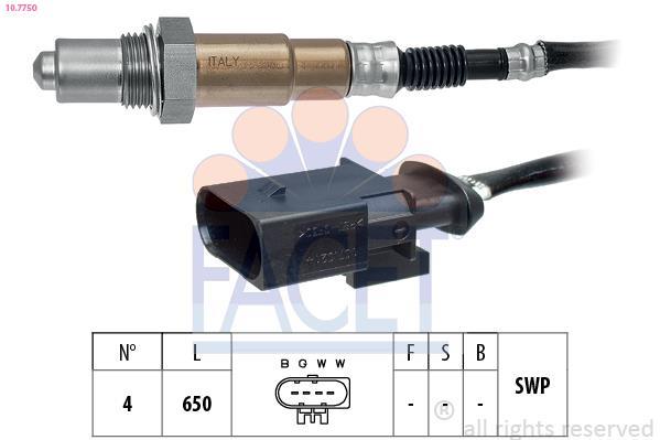 Sonde lambda (Sonde à oxygène) FACET ref. 10.7750