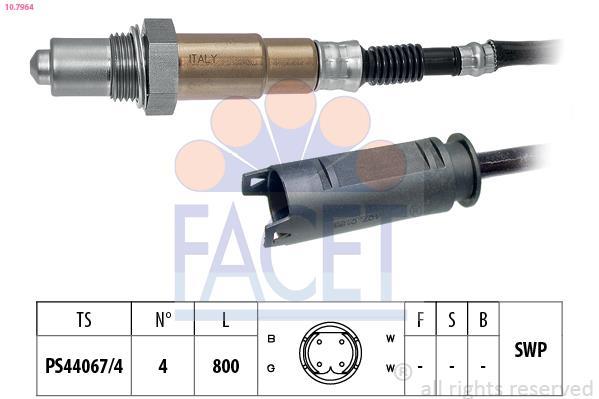 Sonde lambda (Sonde à oxygène) FACET ref. 10.7964