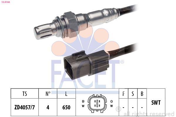 Sonde lambda (Sonde à oxygène) FACET 10.8188