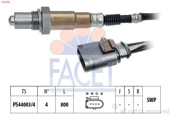 Sonde lambda (Sonde à oxygène) FACET ref. 10.8199