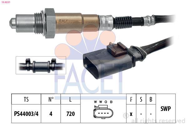 Sonde lambda (Sonde à oxygène) FACET ref. 10.8231