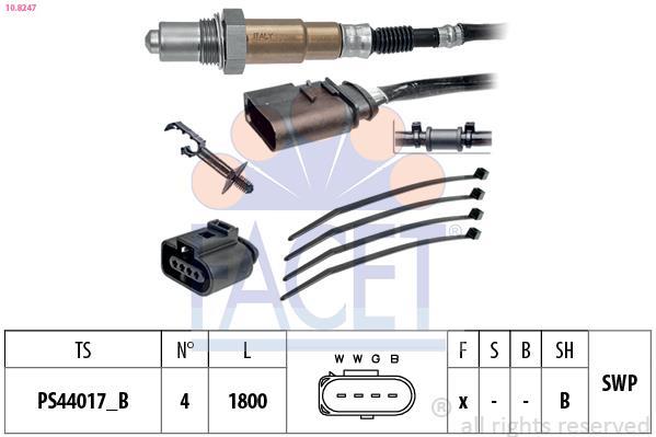 Sonde lambda (Sonde à oxygène) FACET ref. 10.8247