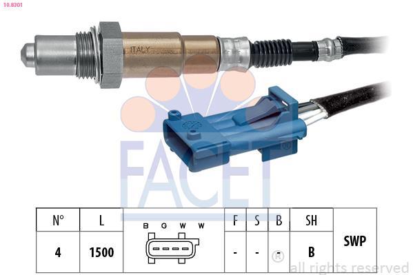 Sonde lambda (Sonde à oxygène) FACET ref. 10.8301