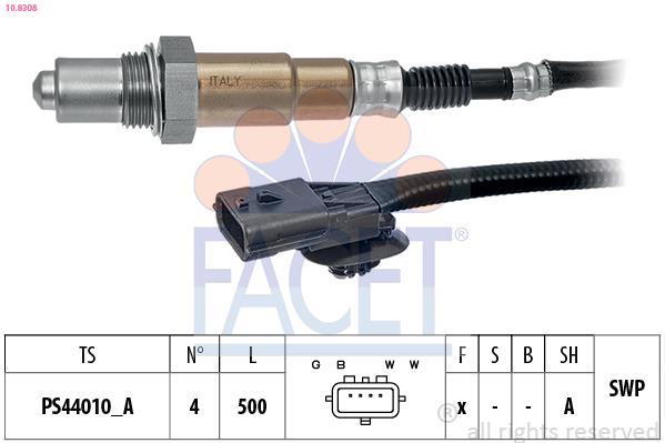 Sonde lambda (Sonde à oxygène) FACET ref. 10.8308
