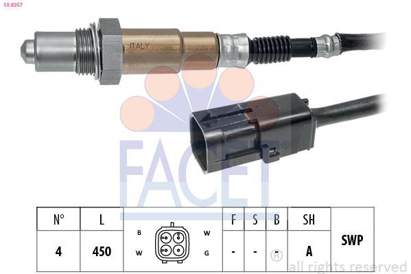 Sonde lambda (Sonde à oxygène) FACET ref. 10.8357