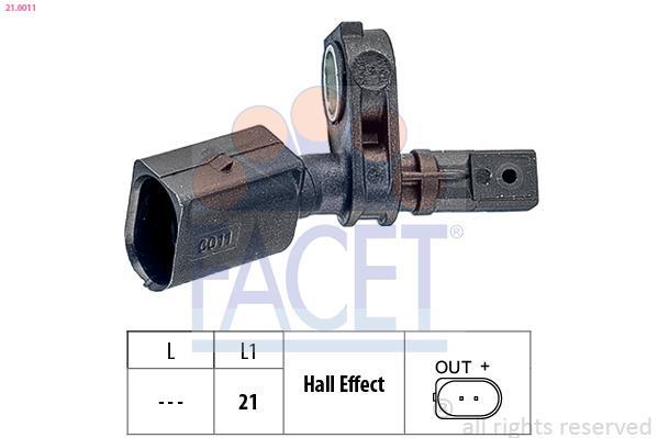 Sensor ABS FACET ref. 21.0011