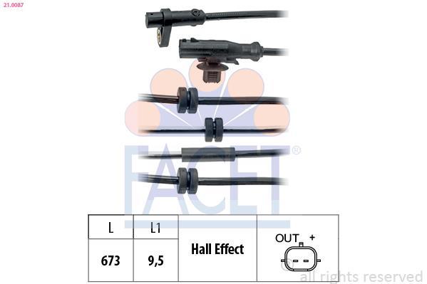 Sensor ABS FACET 21.0087