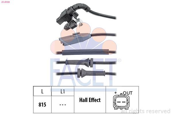 Sensor ABS FACET ref. 21.0150