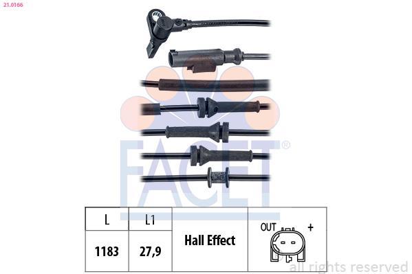 Sensor ABS FACET 21.0166