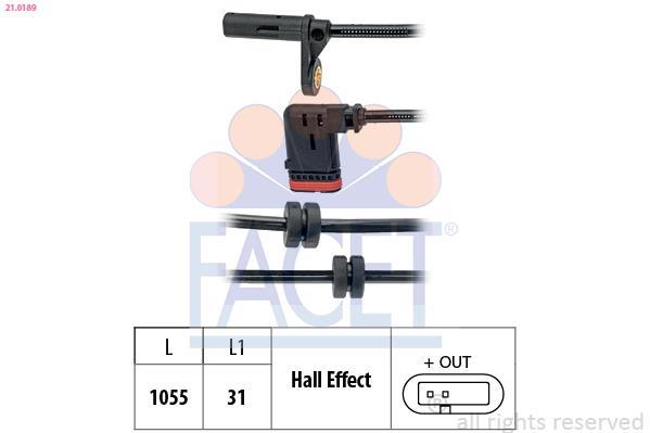Sensor ABS FACET 21.0189