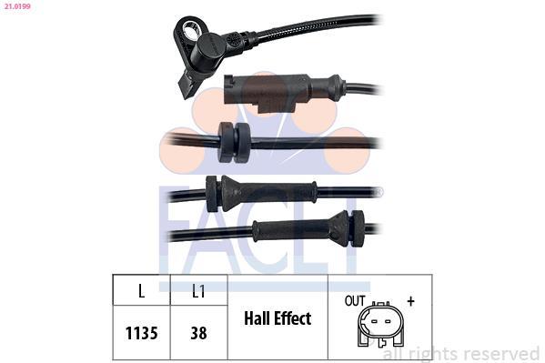 Sensor ABS FACET 21.0199