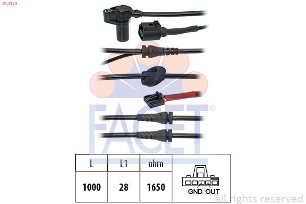 Sensor ABS FACET 21.2123