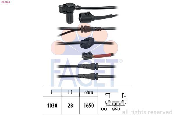 Sensor ABS FACET 21.2124