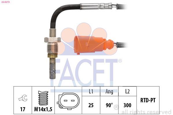 Sensor, temperatura gas de escape FACET ref. 22.0273