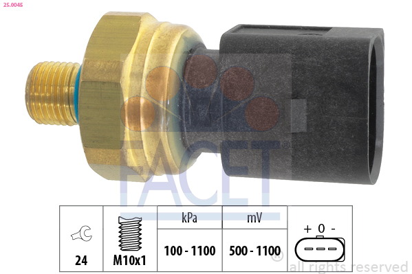 Capteur, pression de carburant FACET 25.0045