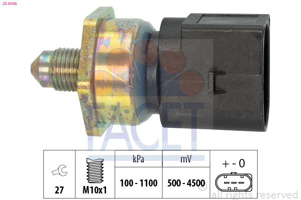 Capteur, pression de carburant FACET 25.0048