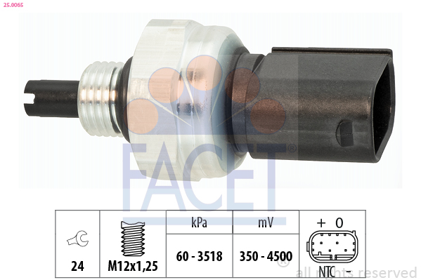 Pressostat, climatisation FACET 25.0065