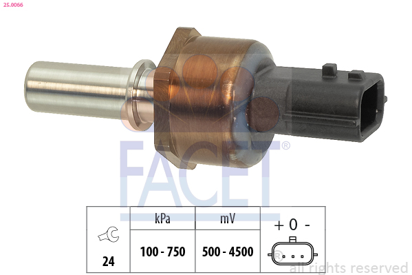 Capteur, pression de carburant FACET 25.0066