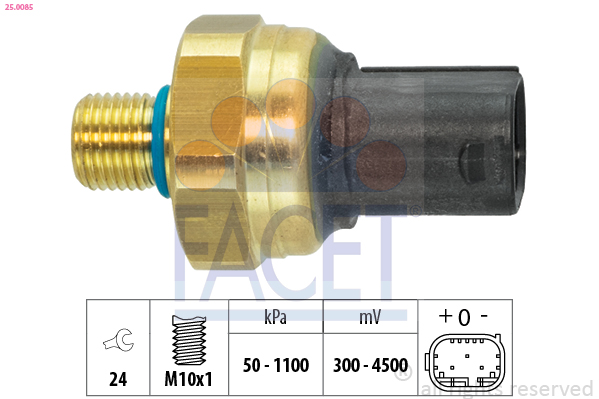 Capteur, pression de carburant FACET 25.0085