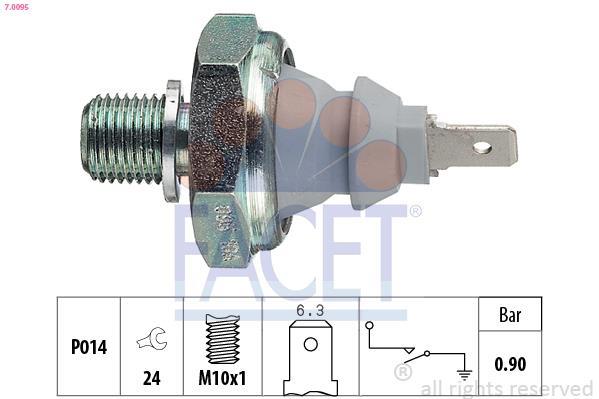 Conector de pressão de óleo motor FACET ref. 7.0095