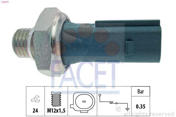 Sensor, presión de aceite FACET ref. 7.0177