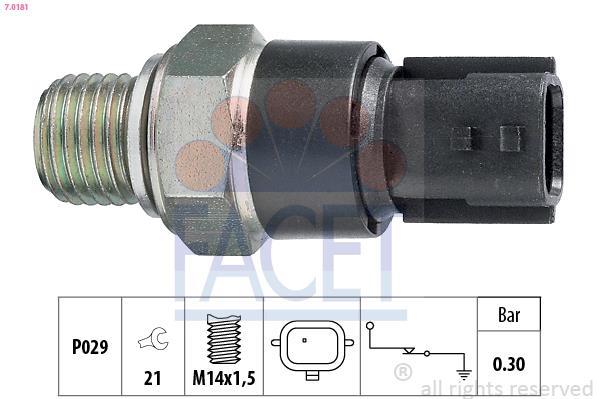 Conector de pressão de óleo motor FACET ref. 7.0181
