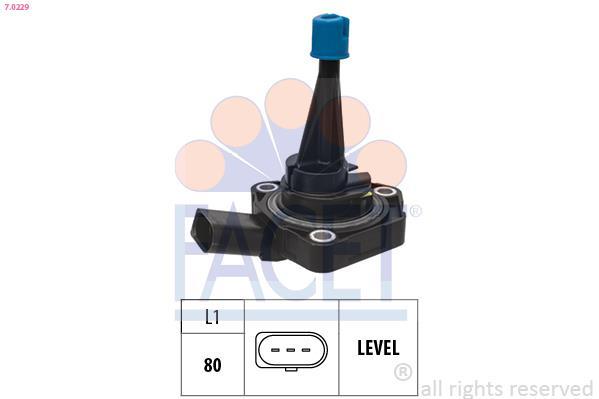 Sensor, nivel de aceite del motor FACET ref. 7.0229