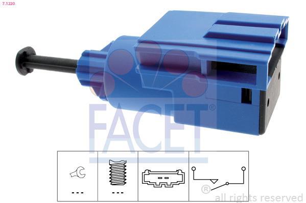 Interruptor de control, regulador de velocidad (Interruptor, control de crucero) FACET ref. 7.1220