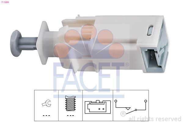 Interruptor de control, regulador de velocidad (Interruptor, control de crucero) FACET ref. 7.1226